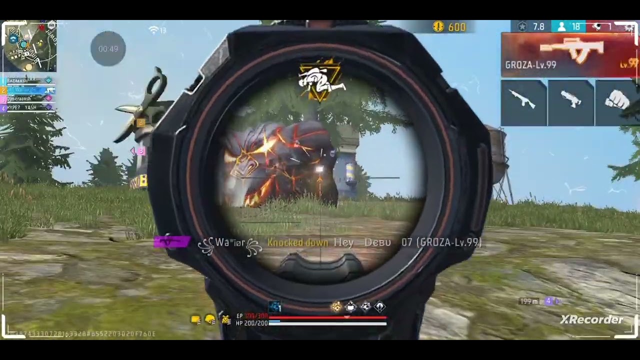2v3 situation. Me and my friend badmashEra vs 3.Booyah