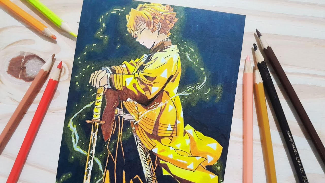 Desenhando Zenitsu | Demon Slayer - SpeedDraw Completo