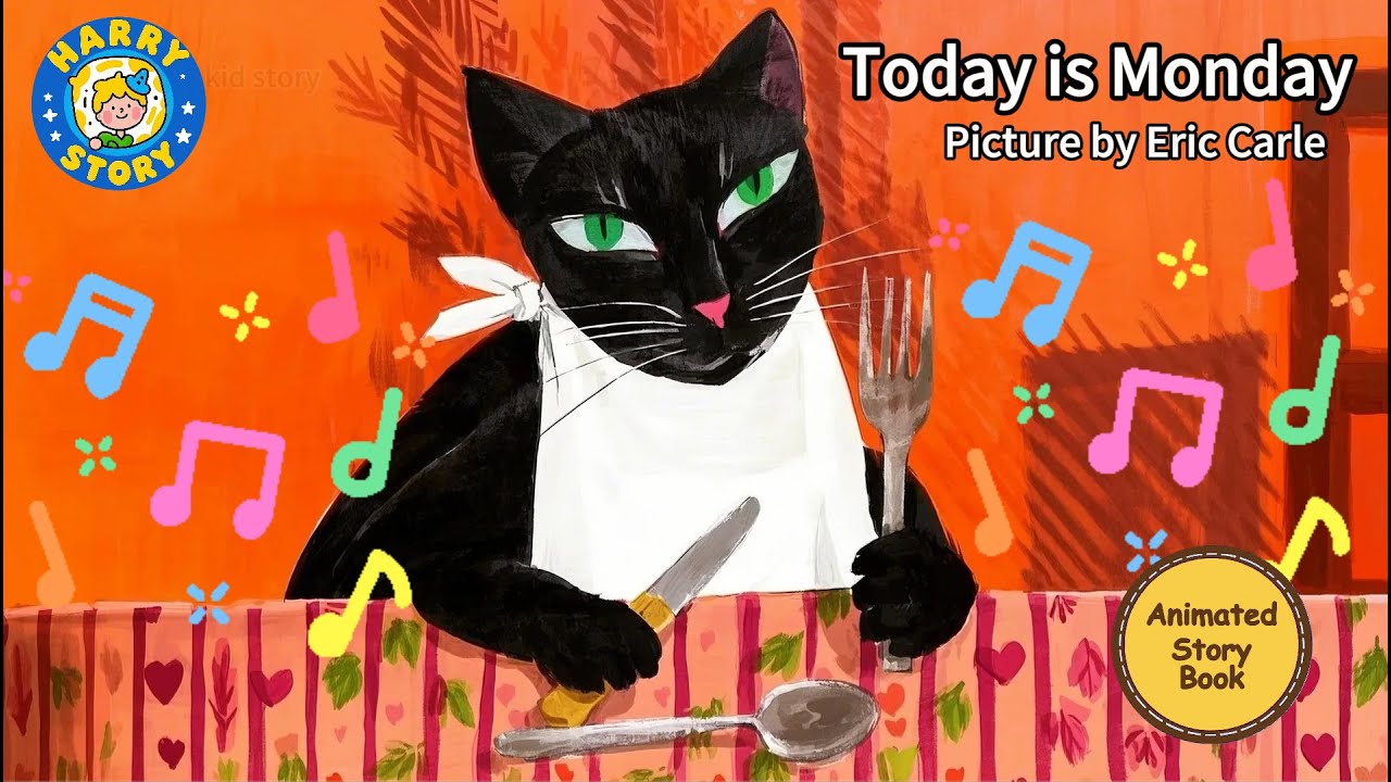 Today is Monday Song | Kids Songs | Eric Carle Book | Foods| Animals