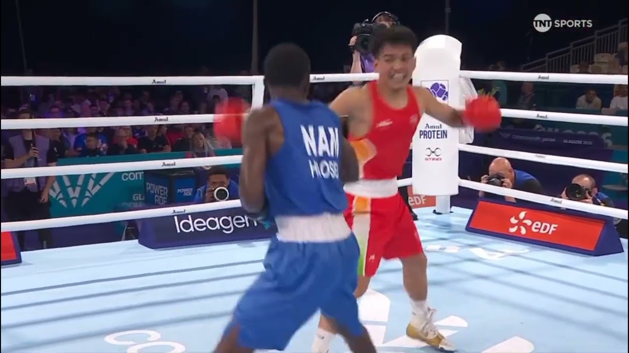 Jadumani Singh Mandengbam vs Philip Pumulo Mutakela Haoseb - 2026 Commonwealth Games 55kg Semi Final