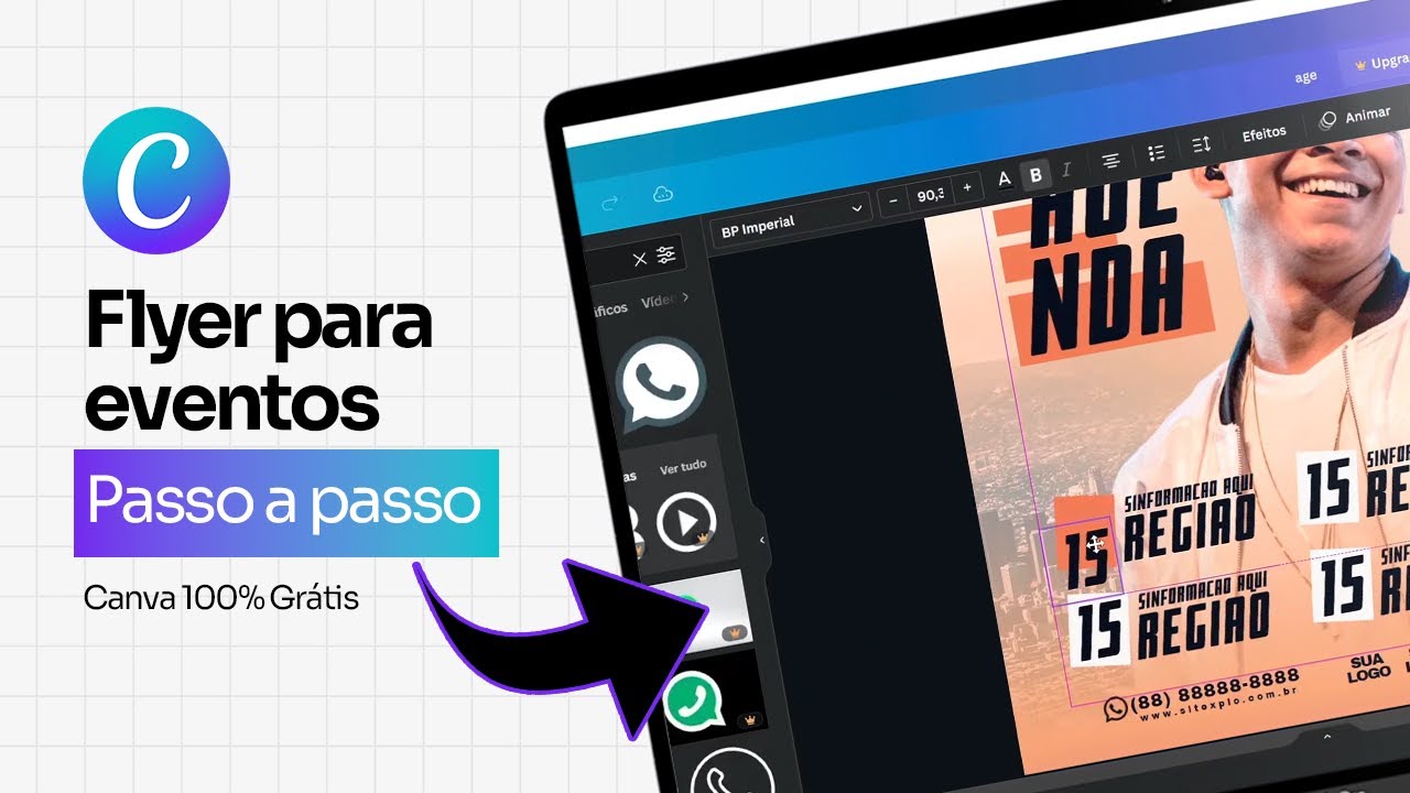 TUTORIAL CANVA GRÁTIS: Criando Agenda de Shows 100% EDITÁVEL
