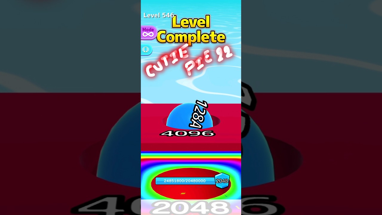 2048 | 2048 | Ball 128A in Red 4096 Tile [ Ball Run 2048 ] #cutiepie22yt #devagamezone #fyp