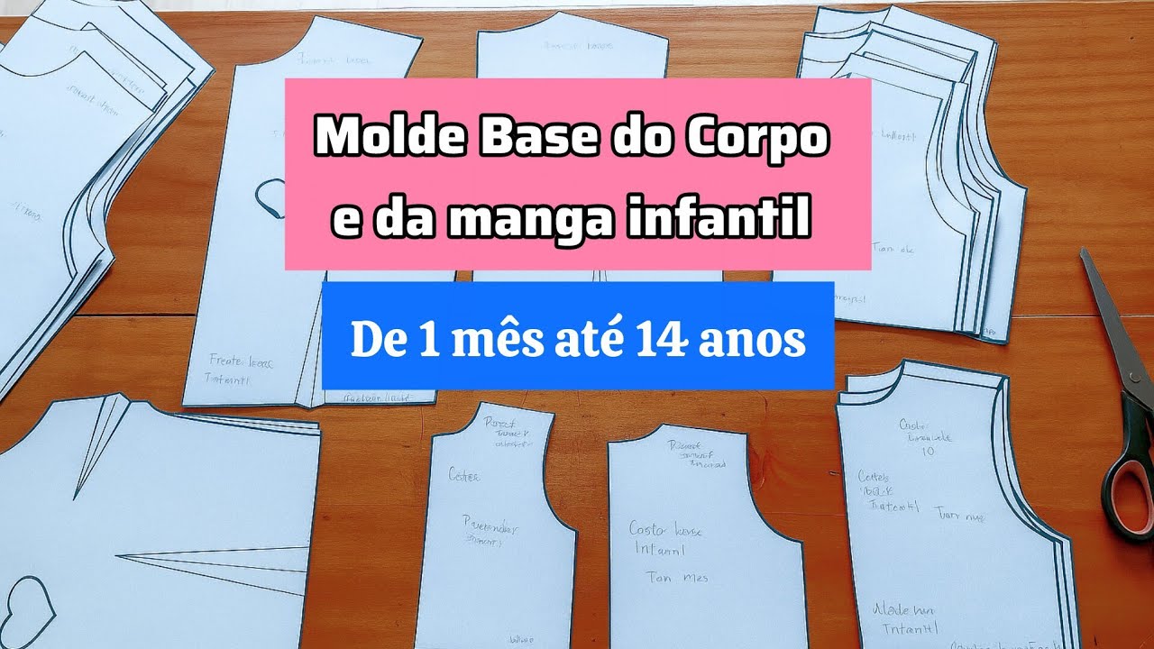 Molde Base do Corpo e manga infantil Dispon&iacute;vel para venda. Unissex 