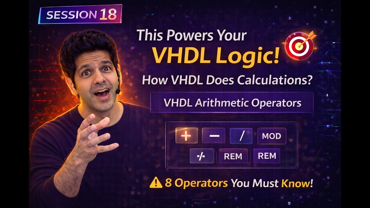 1️⃣8️⃣~ VHDL Arithmetic Operators | How & where to use them | Don't make mistakes | Course 04