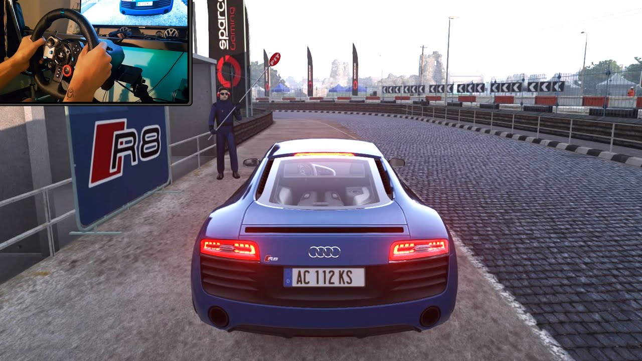 Audi R8 V10 Plus - Assetto Corsa (Steering Wheel + Shifter) Gameplay