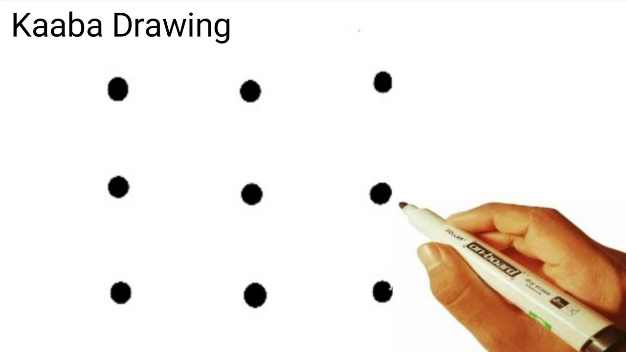 Kaaba Drawing Tutorial | কাবা শরীফ আর্ট l How To Draw An Kaaba With 3×3 Dots Easy | Art Video