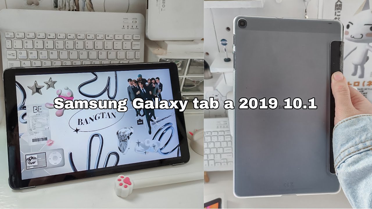 Using Samsung Galaxy tab A 10.1 2019 in 2025 ☁️ + Accessories 💞 Aesthetic Samsung Tablet