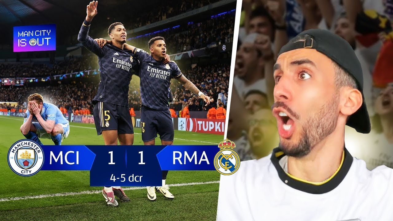 ⚽ HO VISTO il REAL MADRID ELIMINARE il MANCHESTER CITY dalla CHAMPIONS LEAGUE! MCI 1-1 RMA UCL
