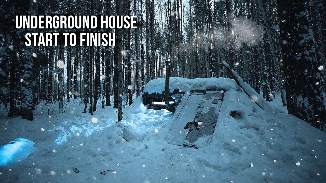 Building a house underground from start to finish. 6 months in 40 minutes. Short version.