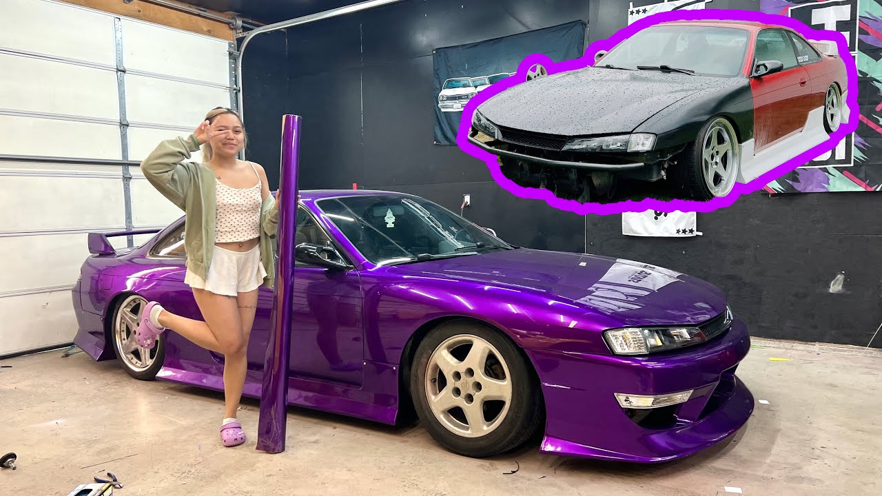 TRANSFORMING my MISMATCHED S14 into a SHOW CAR! Wrapping CANDY PURPLE!
