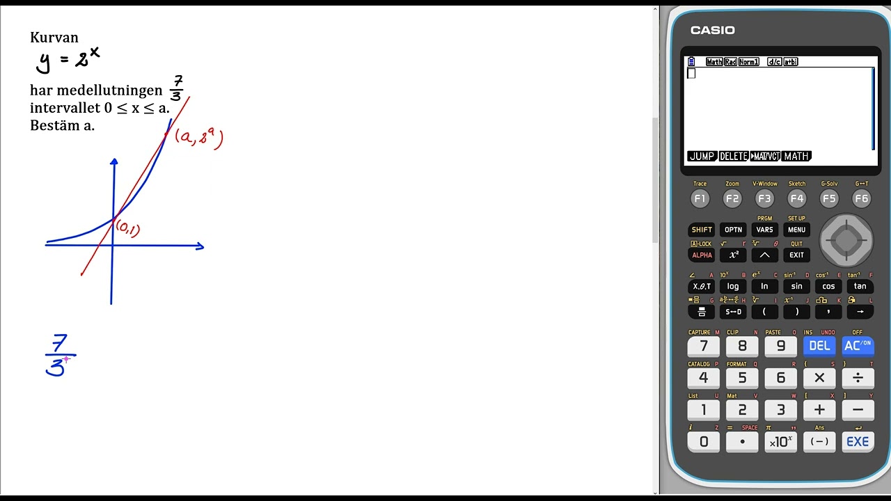 Matematik 5000+ 3b Uppgift 1479 CASIO fx CG50  för reviderad ämnesplan 2021 v3