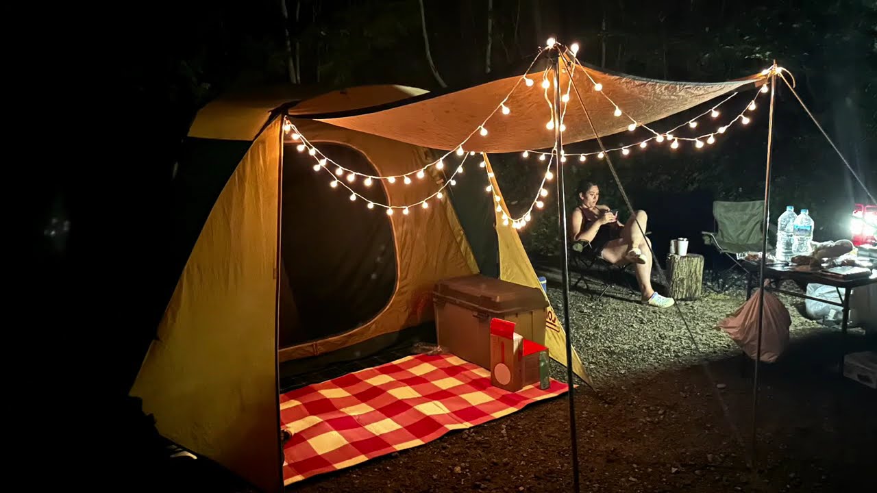 Camping no Japão  🇯🇵 日本でキャンプする Lake  Mikawa