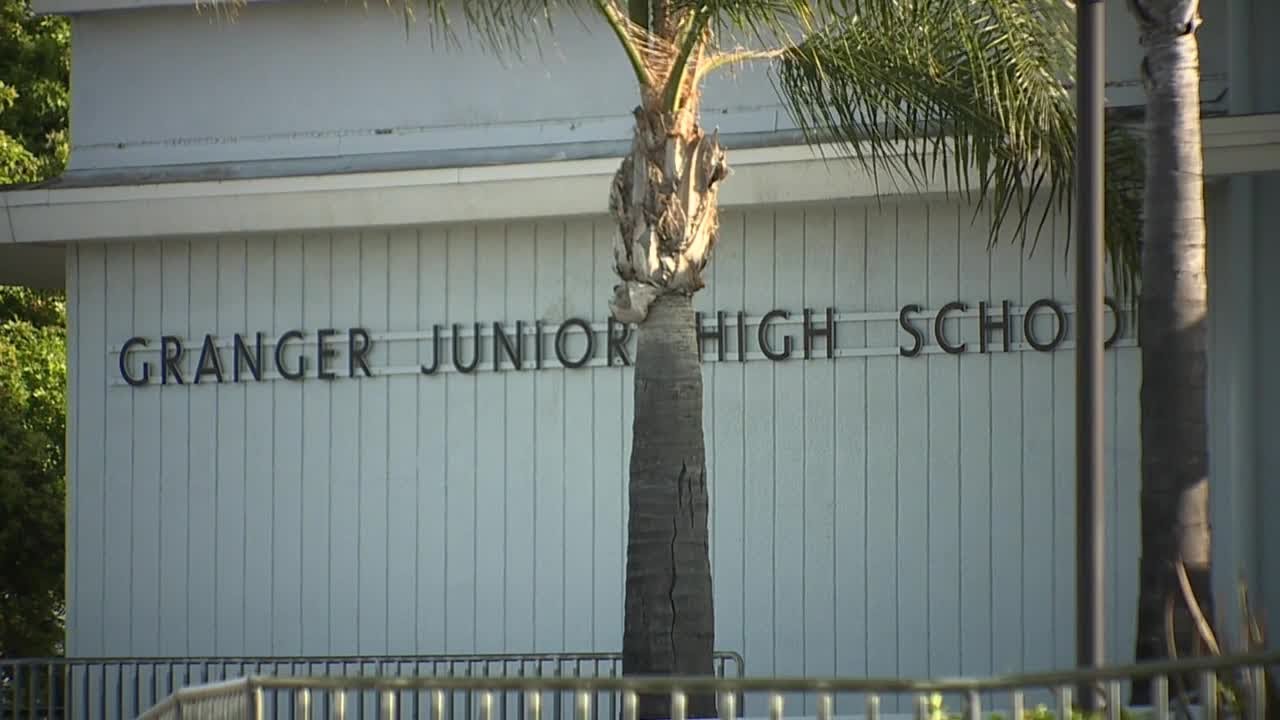 Granger Junior High students return to school along with thousands across Sweetwater District