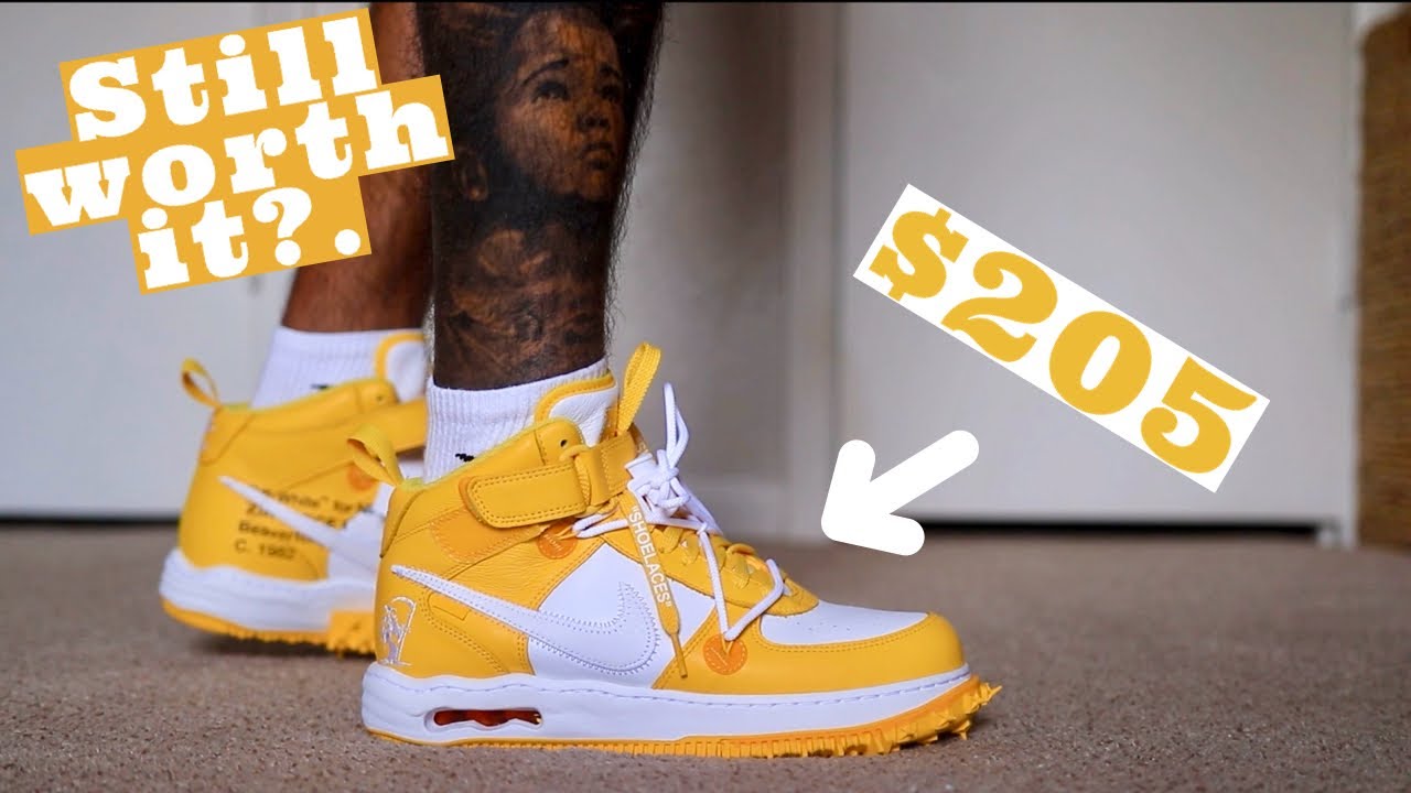 Off White STILL a thing? | Nike X Off-White Air Force 1 Mid &ldquo;Varsity Maize&rdquo; Review + On Feet