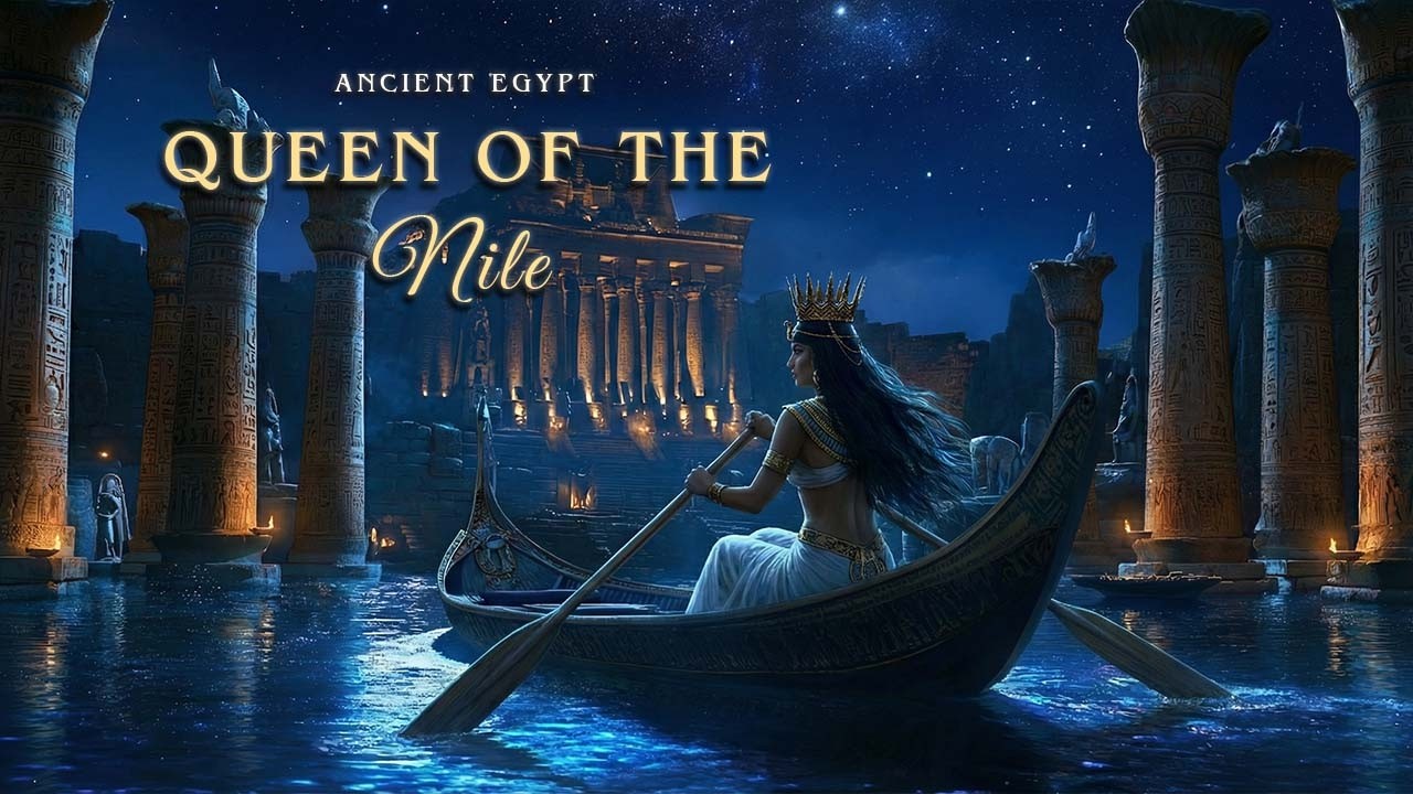 Queen of the Nile 🌙 Ancient Egyptian Music | Starry Egyptian Temple Night for Deep Relaxation