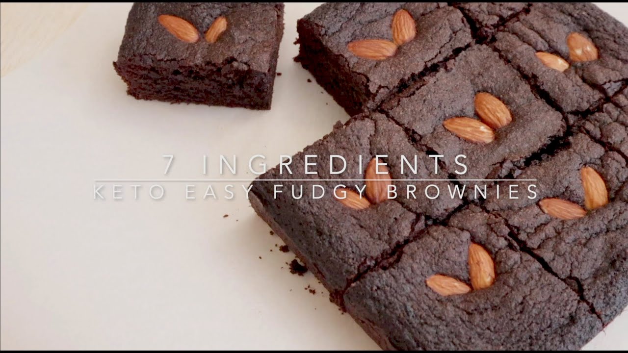 KETO Fudgy Brownies 7 Ingredients  ฟัจด์บราวนี่คีโต เข้มข้น อร่อย ทำง่าย