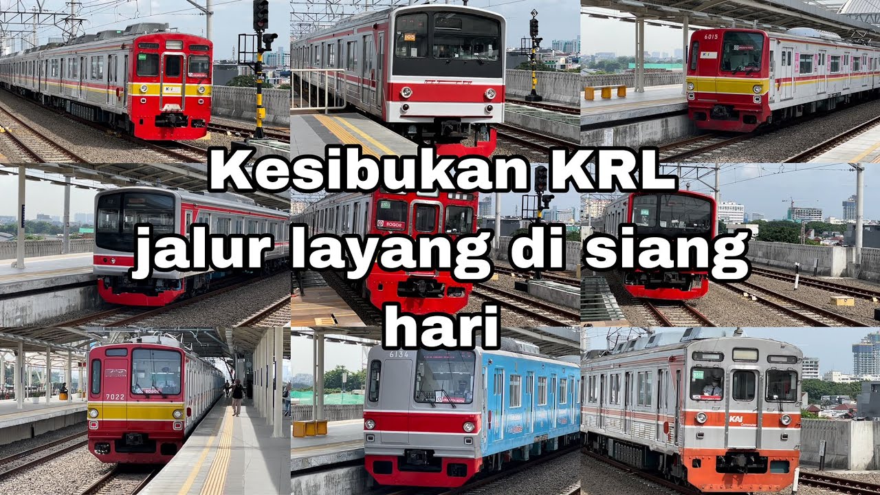 [Lintas Bogor] Berbagai macam jenis KRL Commuter line di jalur layang Stasiun Manggarai!