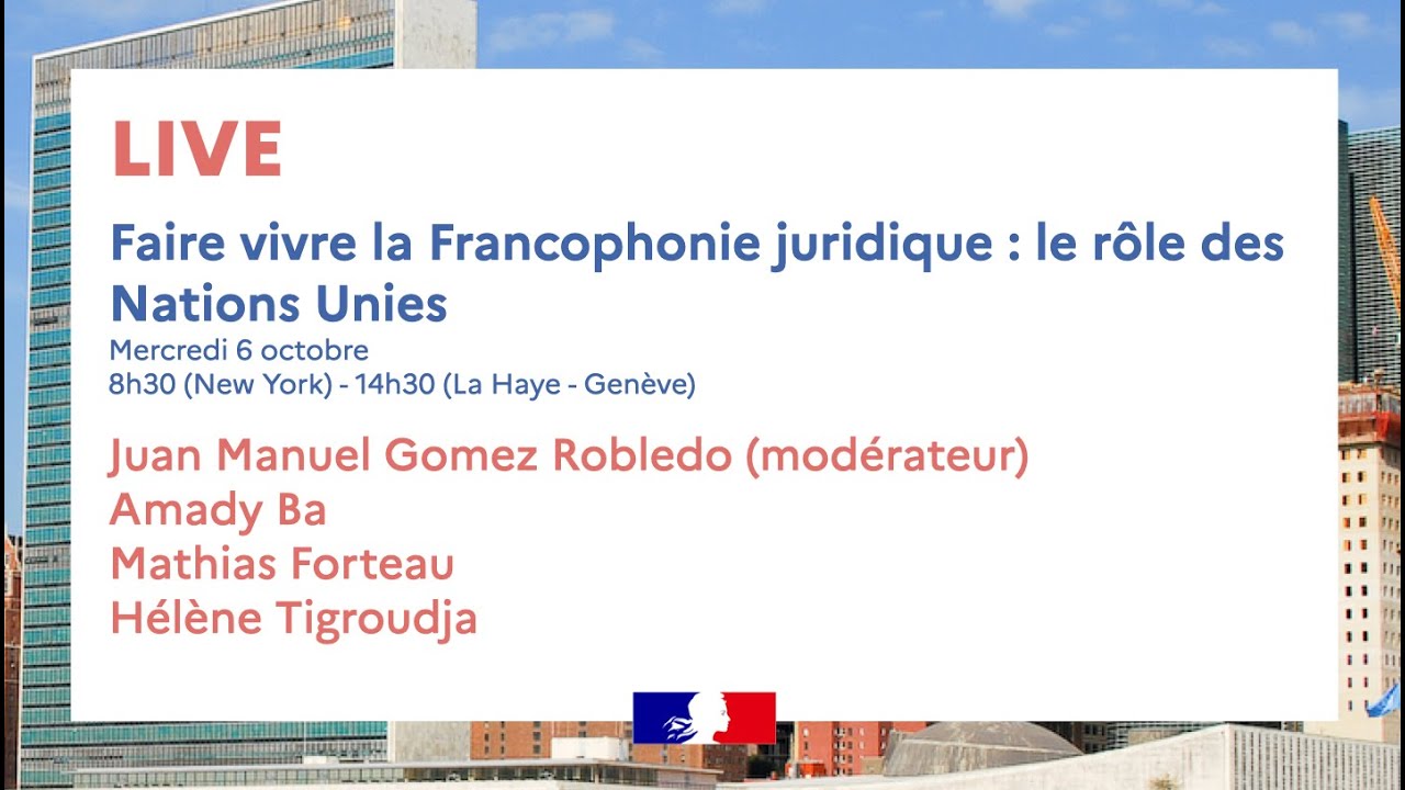 Faire vivre la Francophonie juridique : le rôle des Nations Unies