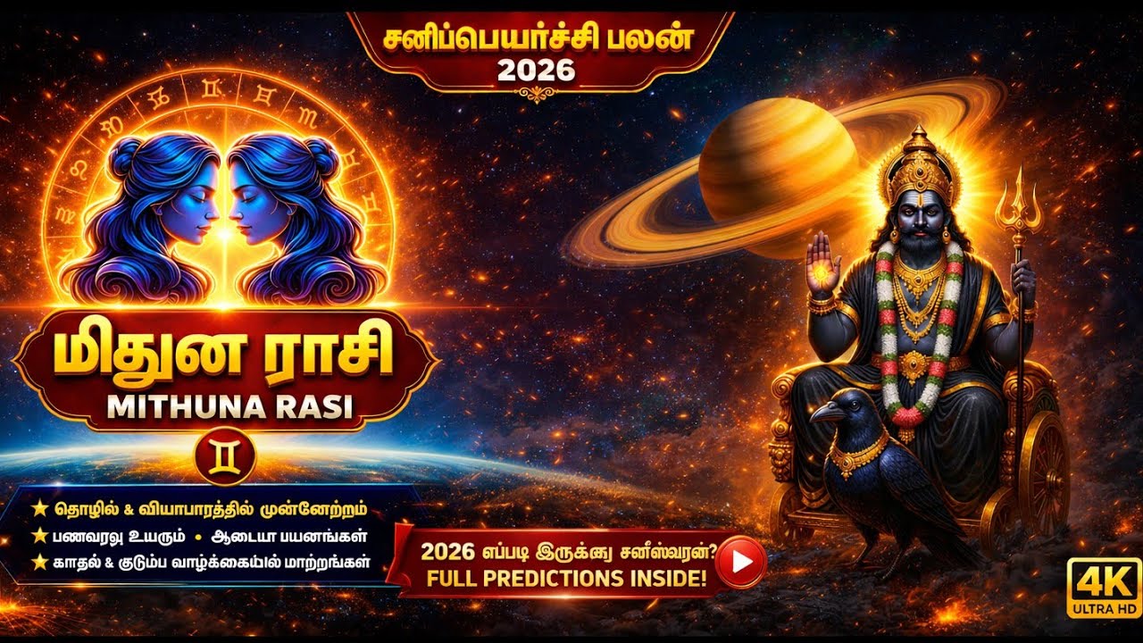 🔥 மிதுன ராசி 2026 | சனிப்பெயர்ச்சி பலன் முழு கணிப்பு 🔱