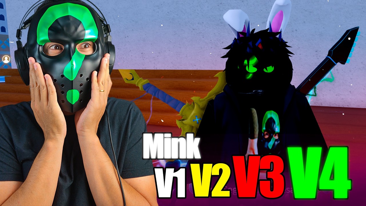 SUBINDO A RAÇA MINK DO V1 ATÉ O V4 NO BLOX FRUITS!