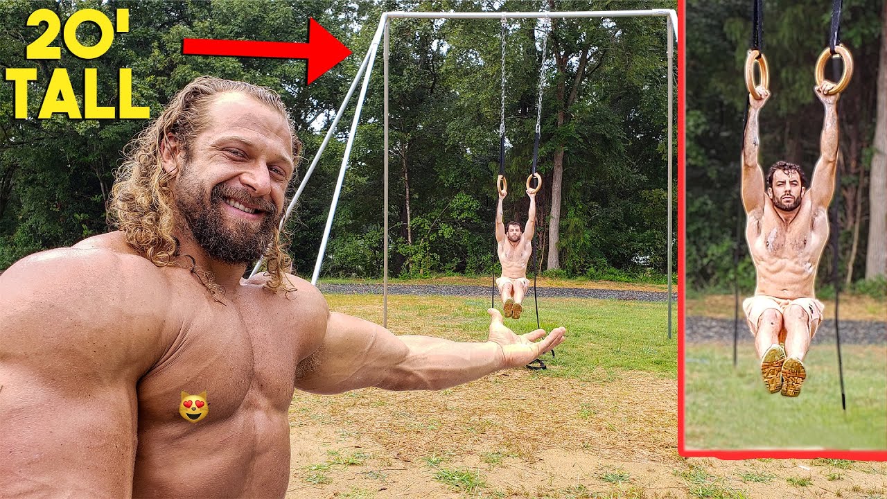 I Bought a 20 Foot Tall Swing Set Just For RINGS!