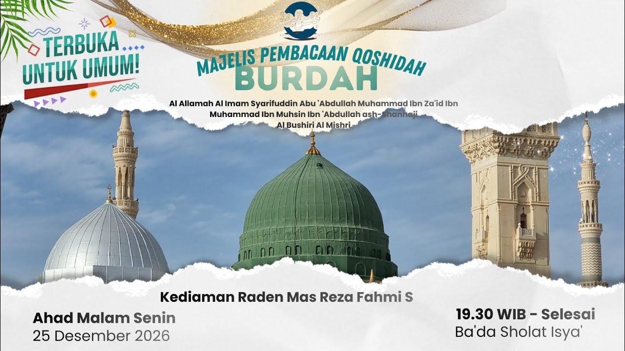PEMBACAAN QOSHIDAH BURDAH SEKALIGUS ROWAHAN DI KEDIAMAN RADEN MAS REZA FAHMI S | MAJELIS BURDAH
