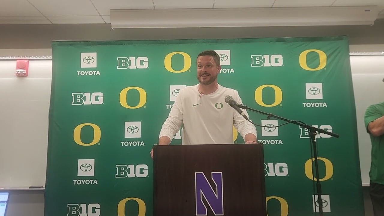 Dan Lanning recaps Oregon's win at Northwestern 