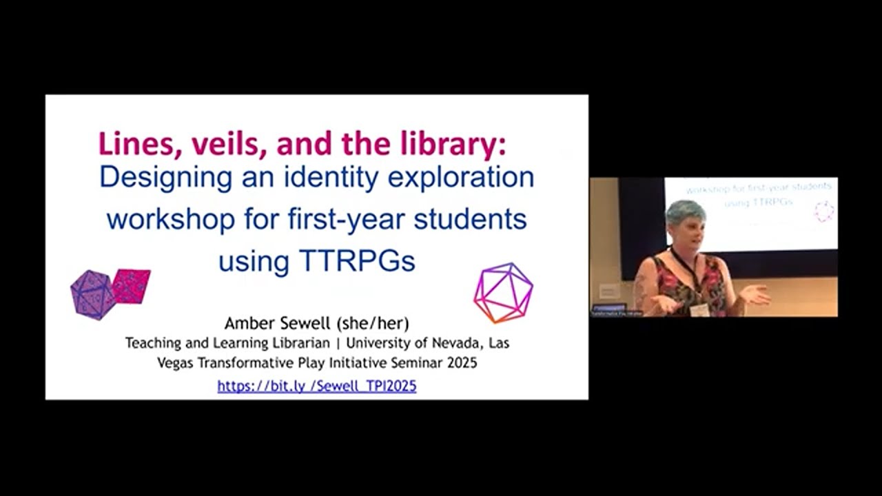 Lines Veils & the Library: A TTRPG Identity Exploration Workshop for 1st Year Students—Amber Sewell