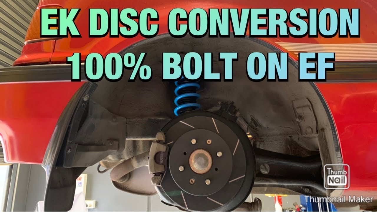EF/ ED REAR DISC BRAKE CONVERSION  EK4 / EM1 BOLT ON UPGRADE
