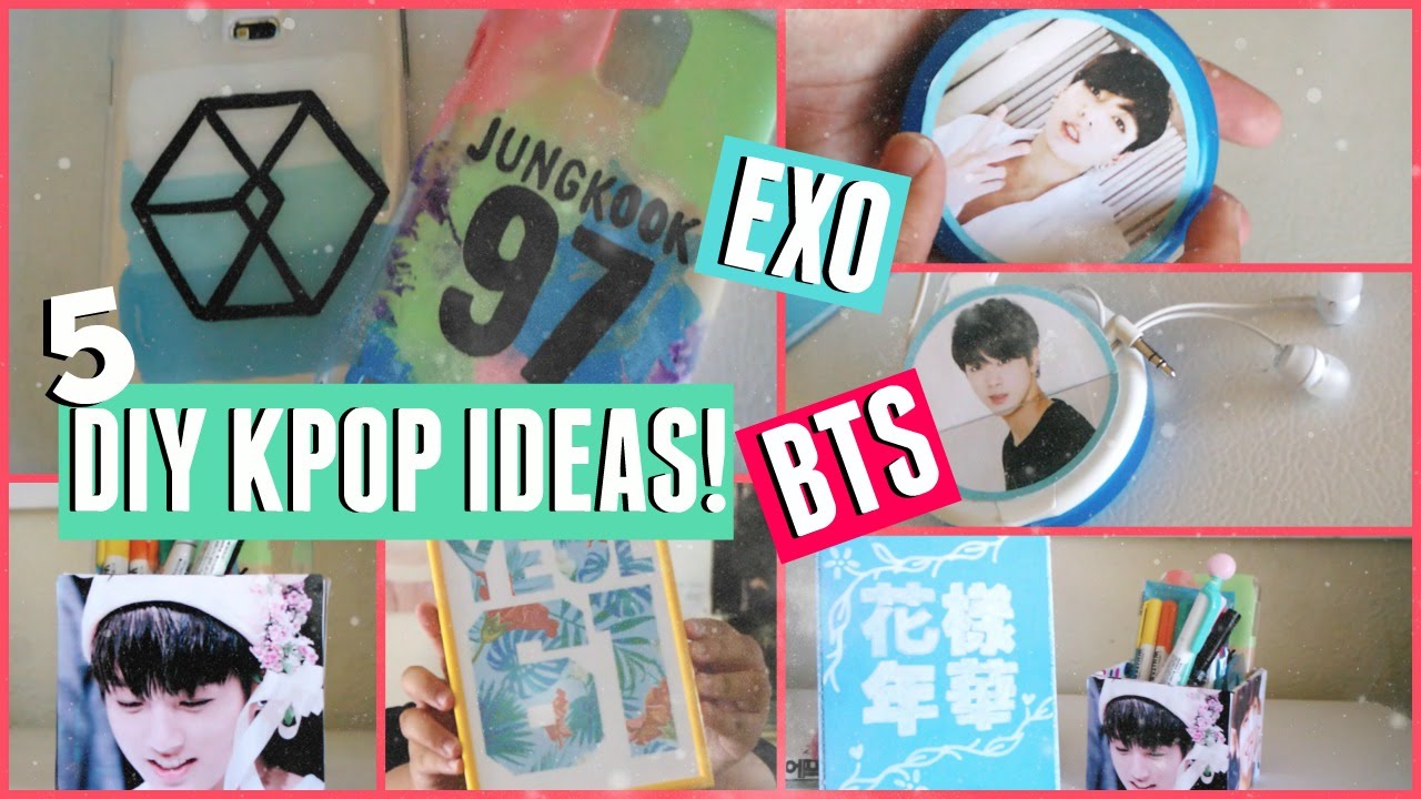 5 KPOP DIY IDEAS! (EXO & BTS) | KPOPAMOO