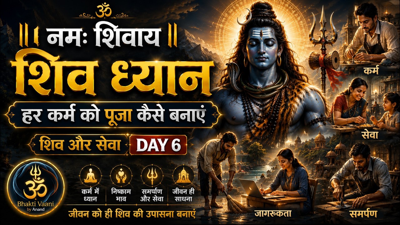 जहाँ कर्म साधना बने, वहीं शिव | दैनिक जीवन की पूजा | Day 6 | Bhakti Vaani by Anand