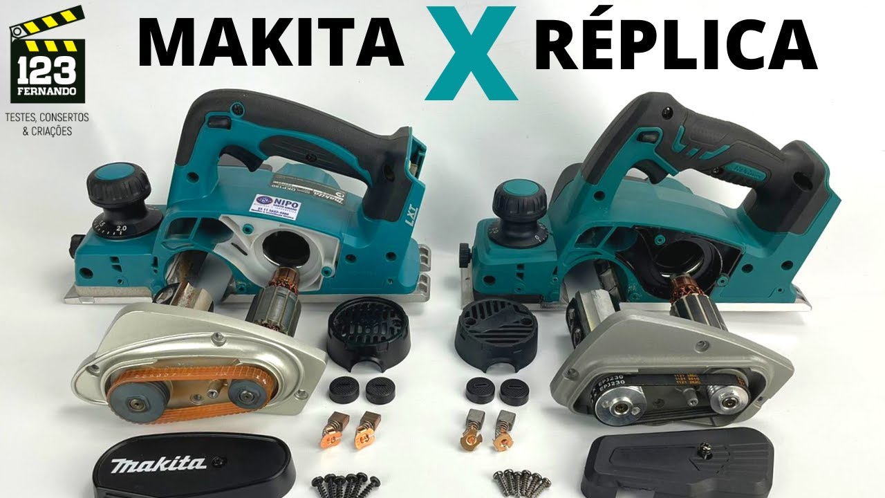 PLAINA ORIGINAL MAKITA E PLAINA CHINESA RÉPLICA MAKITA DKP180Z.