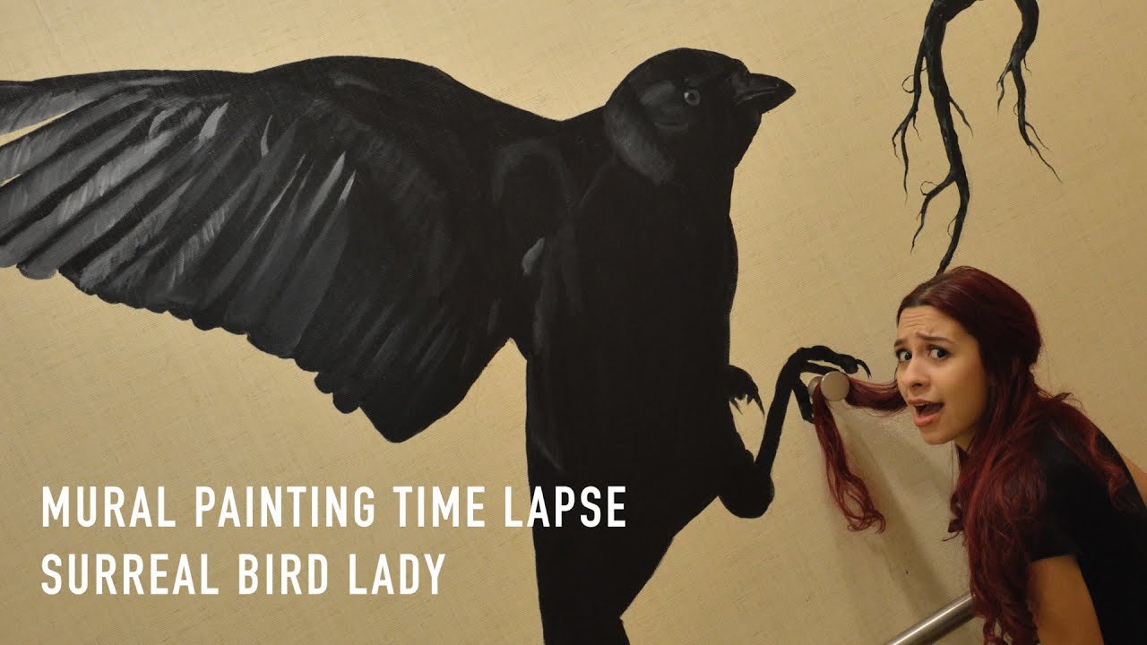 Mural Painting Time Lapse | Dark Surrealism Portrait