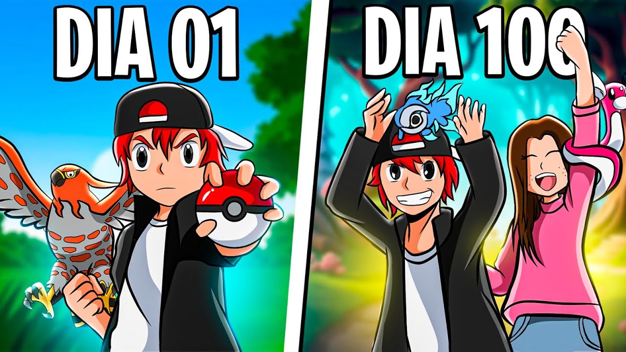 Sobrevivi 100 Dias no Minecraft Pixelmon PokeSquad O FILME 2