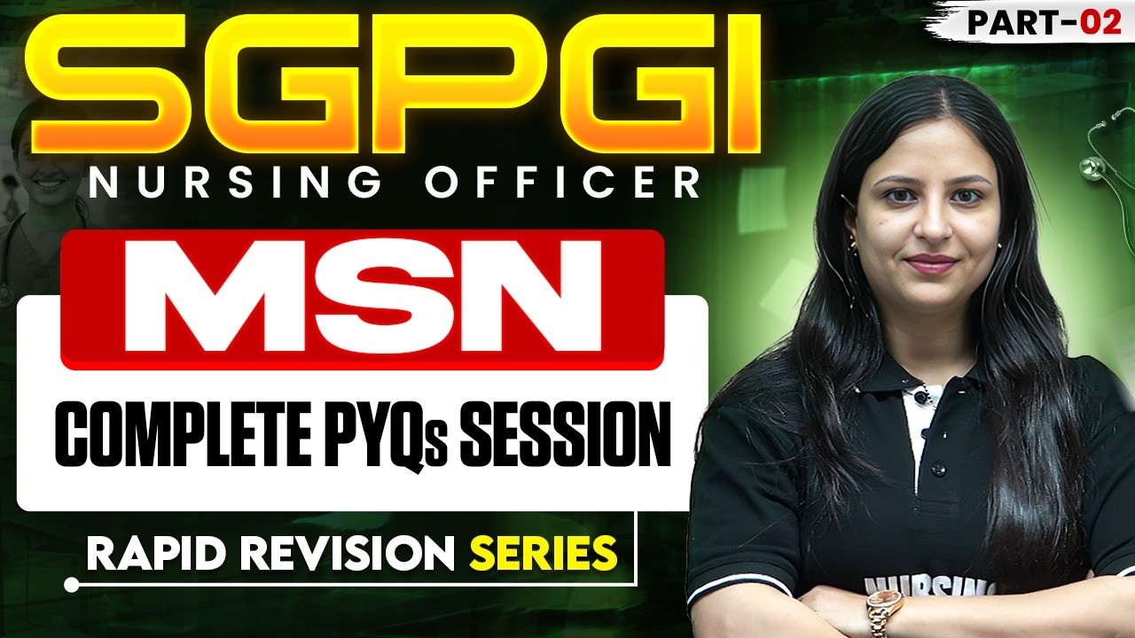 SGPGI Previous Year Question Paper MSN | SGPGI Lucknow Staff Nurse Vacancy | MSN Class