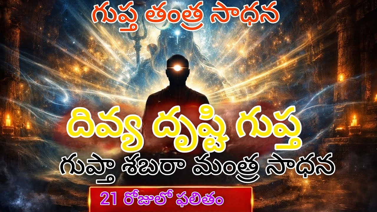 భూత భవిష్యత్ తెలిసే దివ్య దృష్టి మంత్రం | శబర తంత్ర రహస్యం