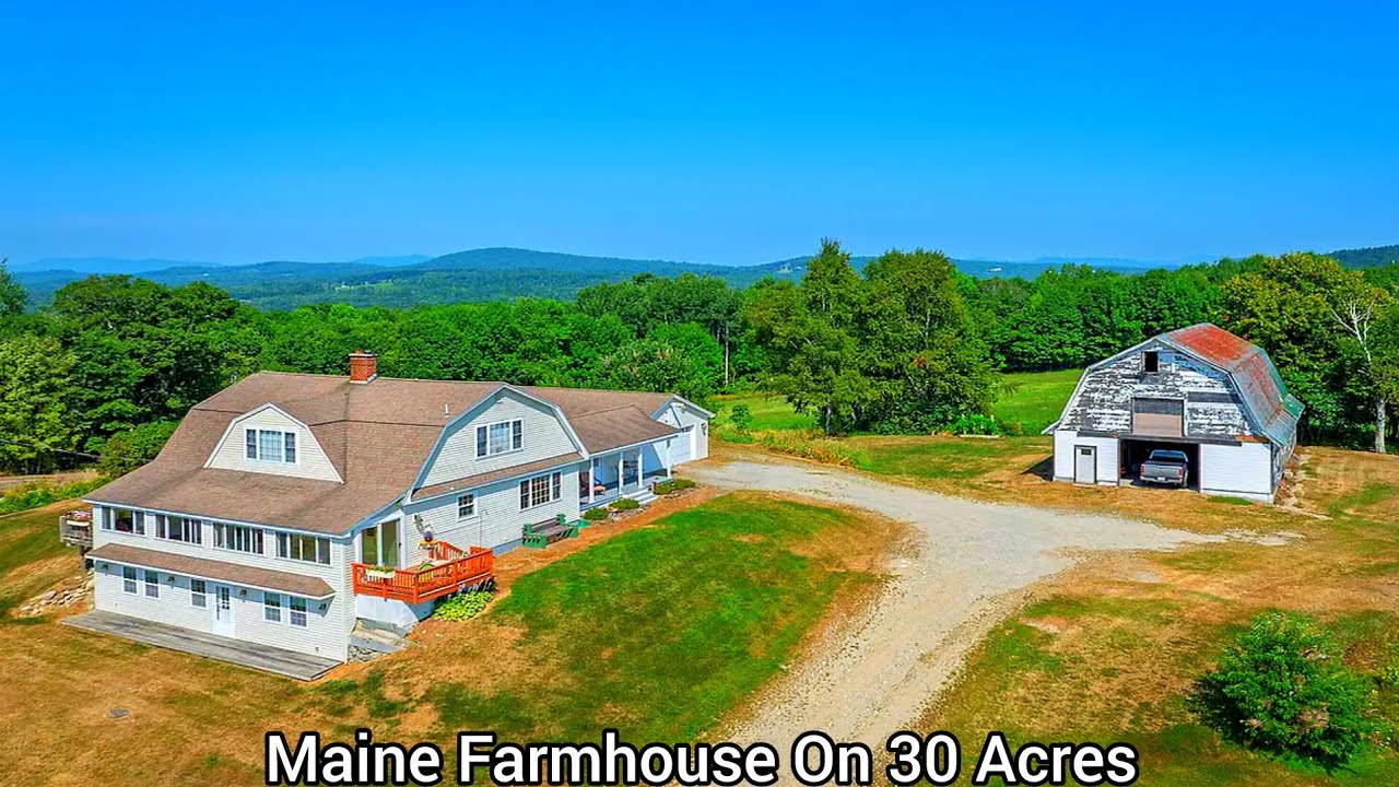 Maine Farmhouse On 29+Acres | ME Real Estate | Year-round Farms | Close to Auburn Town