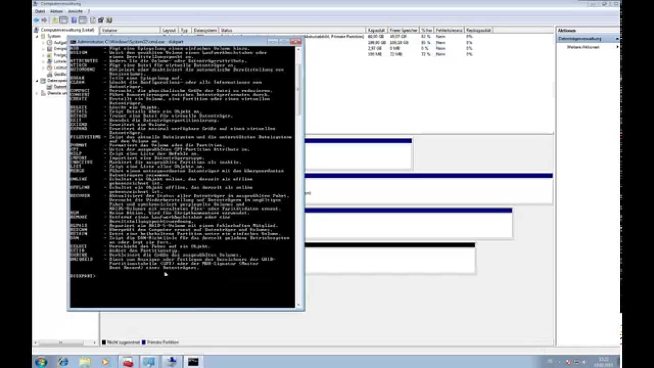 Diskpart - Festplattenkonfiguration