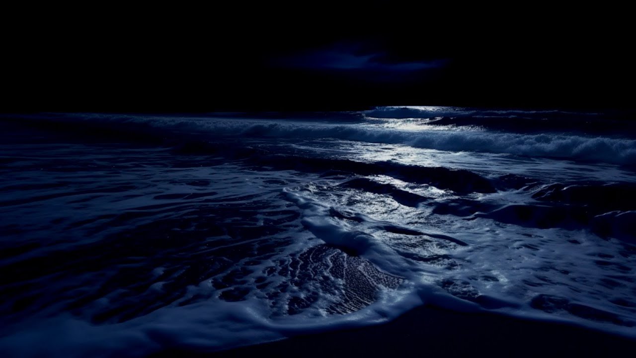 Ocean Waves White Noise for Sleep | Dark Screen Night Ocean Sounds for Deep Relaxation