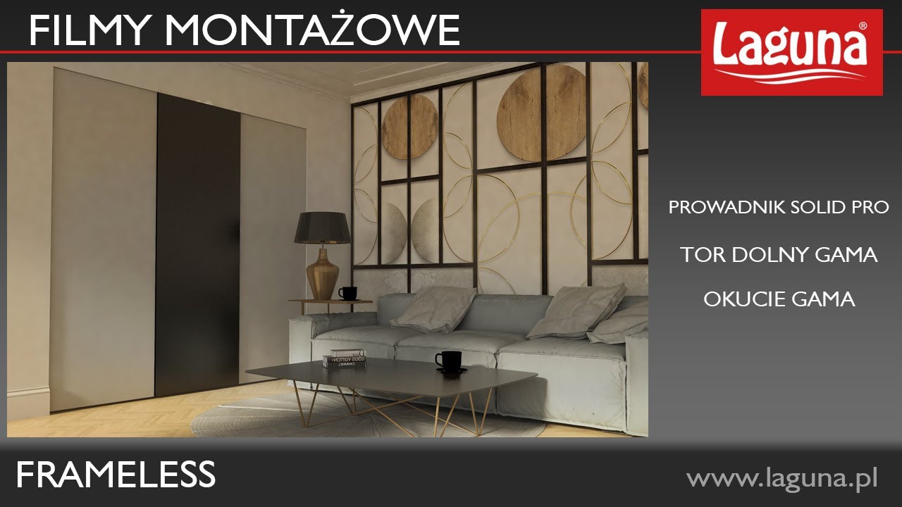 Montaż systemu Frameless na torze Gama - drzwi przesuwne, bezramowy system do szkła