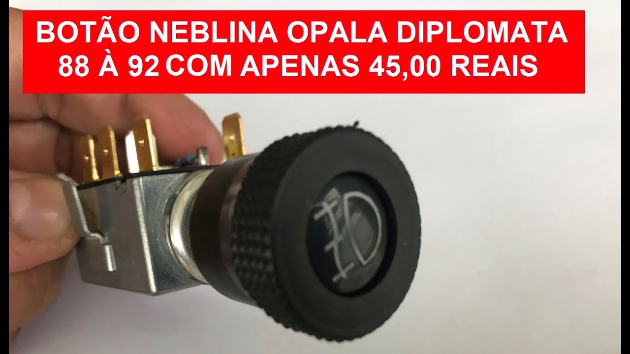 Botão Neblina (milha) Opala 88 a 92 novo com apenas 45,00 Reais.