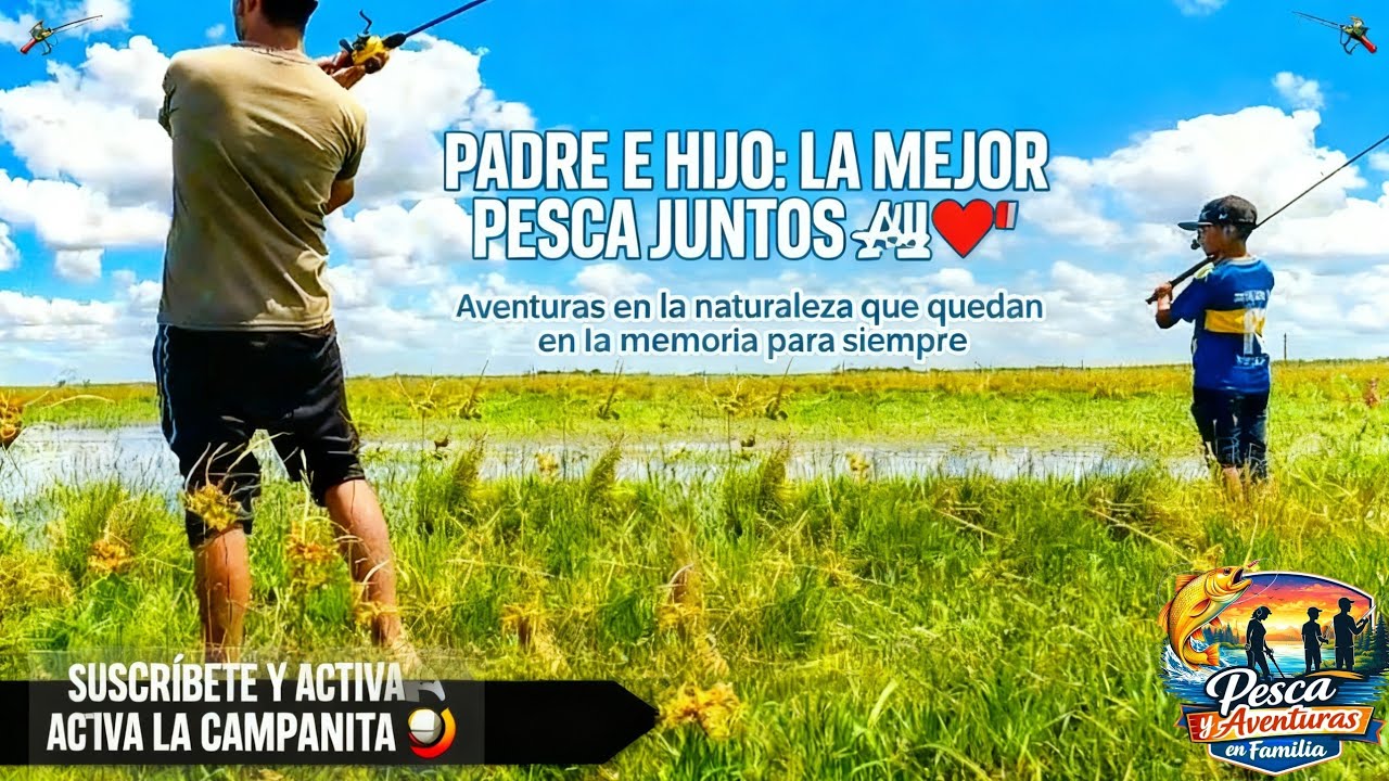 Tarde de pesca con mí hijo 🎣 lagunas repletas de taruchas #pesca #fishing #fish #pescaria #traíra