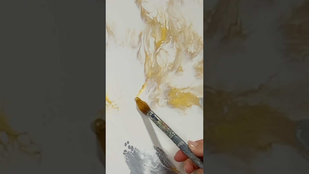 Simple Colours Dramatic Painting that Looks Like Marble #shorts