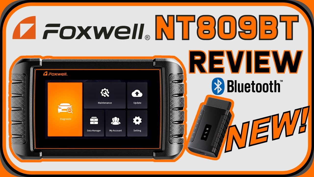 Foxwell NT809BT OBDII Diagnostic Scan Tool Review. NEW! 4K