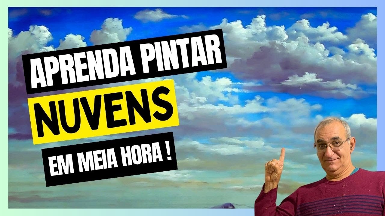 Como pintar nuvens incríveis em 35 minutos