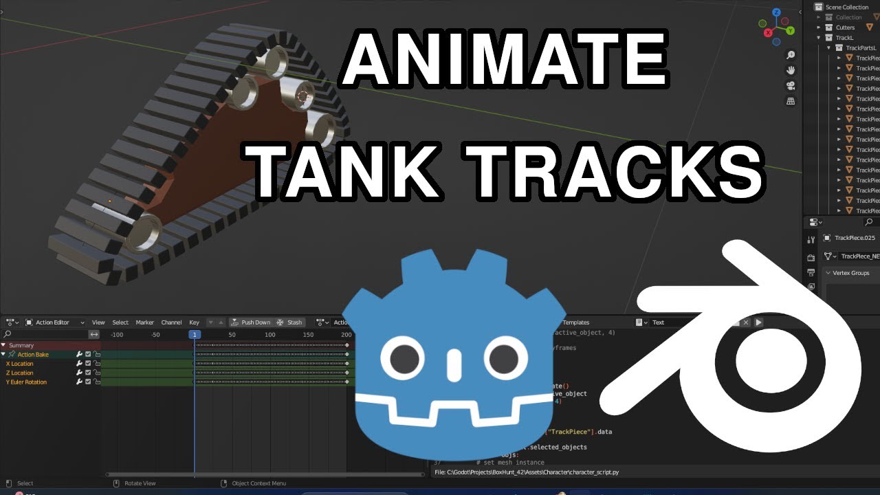 Animate Tank Tracks in Blender for Godot 4