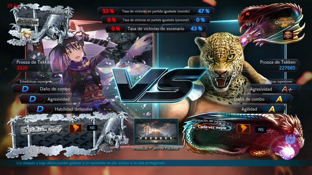 _ 614_5 D Kunimitsu ( Uchiha x24 ) vs (JG) King - Tekken 7  Online  sin Grafica