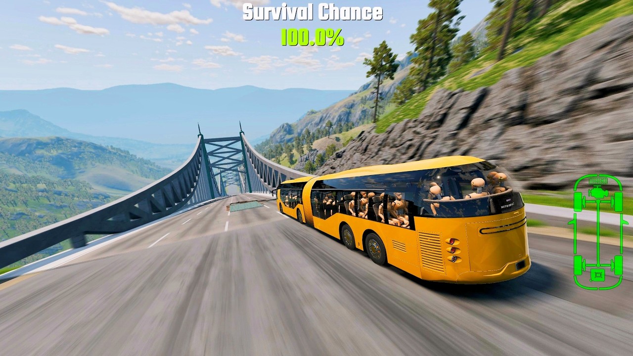 Full Throttle INSANE Long Downhill Mayhem! | BeamNG.drive Epic Crashes & Speed Test #52