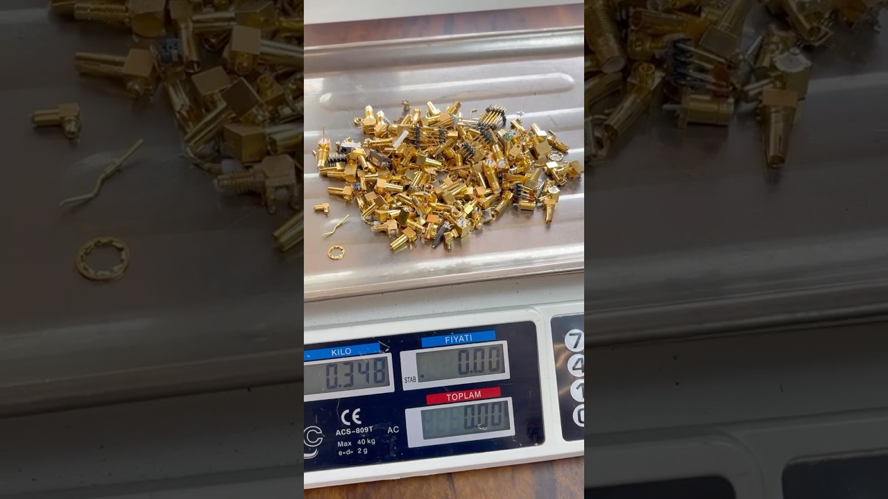 Gold Recovery from Server Gold Plated Pins #imangoldrecovery #goldextraction #experiment