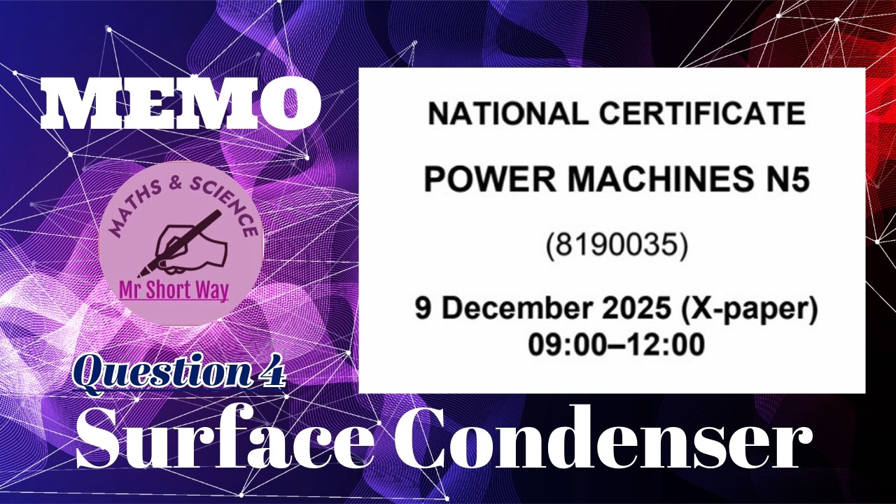 Power Machines N5 Nov 2025 Exam Condenser Question 4